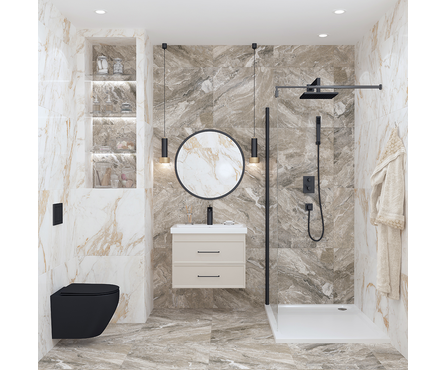 Тумба EVAGOLD Лиа 70 для ванной с умывальником Грэмми 70 Фотография_2