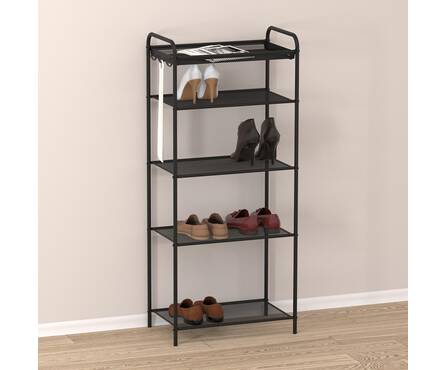 Подставка для обуви 5 полок 30х45х95 см черная ВЕРОНА-15 Фотография_3
