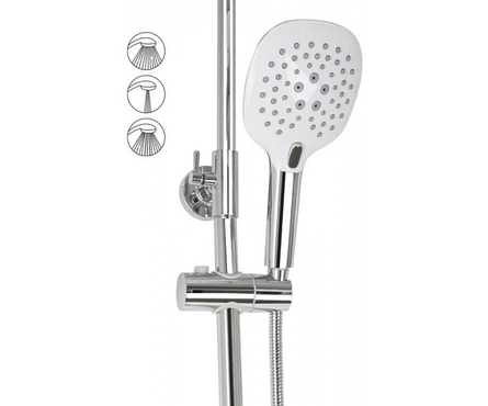Душевая система (35к.с изл.+лейка 1поз.+душ.шланг+троп.душ) 3075 хром BRIMIX Фотография_2