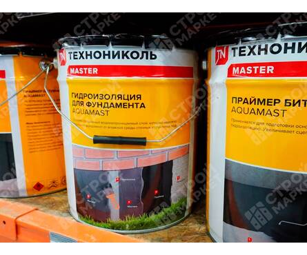 Мастика битумная гидроизоляционная для фундамента AQUAMAST ТЕХНОНИКОЛЬ 18 кг Фотография_1
