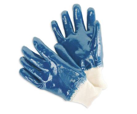 Перчатки обливные синие кислотоупорные манжет лайт Фотография_0
