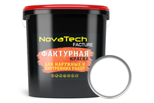 Краска декоративная ВД NovaTech Facture мелкофактурная 0,0-0.2 мм для внутренних и наружных работ 8 кг