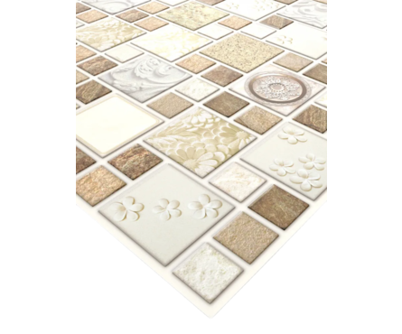 Панель ПВХ Мозаика Ракушка песчаная 0.3 мм 954х478 мм (0.4560 м²) Фотография_1