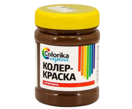 Колер-краска Colorika Aqua, коричневая, 0,5 кг Фотография_1