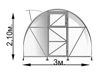 Теплица Урожай ПК (6x3x2,1)