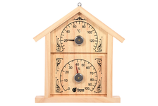 Термометр с гигрометром Банная станция Домик для бани и сауны Банные штучки 23.6х22х2.5 см 