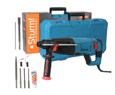 Перфоратор 950 Вт, 3.2 Дж, 3-реж. SDS+, пласт. кейс STURM Фотография_7
