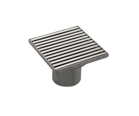 Трап сливной вертикальный выход D 50 мм нерж. 100х100 мм сатин с сух. затвором САНАКС Фотография_0