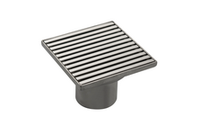 Трап сливной вертикальный выход D 50 мм нерж. 100х100 мм сатин с сух. затвором САНАКС