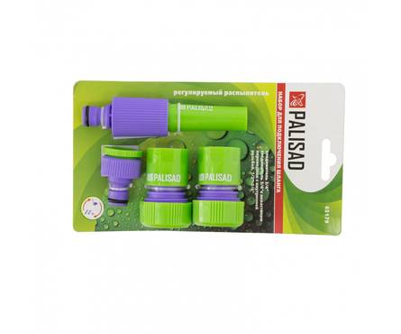 Набор для подключения шланга (распылитель, 3 адаптера к распылителю) 3/4 PALISAD Фотография_2