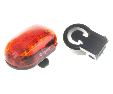 Фонарь светодиодный велосипедный сигнальный NPT-B02-2AAA 3LED блист. 94965 NAVIGATOR Фотография_3
