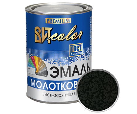 Эмаль молотковая ВИТcolor черная (0.4 кг) Фотография_0