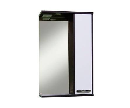 Зеркало-шкаф Sanita Квадро 60 с освещением венге Фотография_0