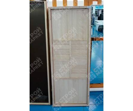 Дверь для бани 1.8x0.7 м глухая, полотно липа, коробка из осины Фотография_1