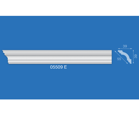 Плинтус потолочный экструдированный 05509Е 39х55х2000 мм Лагом Фотография_1