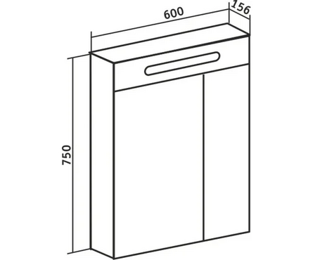 Шкаф зеркальный Парма-60 белый Фотография_3