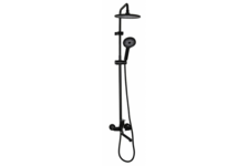 Душевая система (35к.с изл.+лейка 1 поз.+душ.шланг+троп.душ) 9678 Черный-хром FABIA