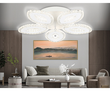 Люстра светодиод FA4015/5 WH потолочная дим. с пультом 76 Вт AMBRELLA Фотография_6