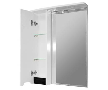 Шкаф навесной Mixline Прометей 60 белый левый, с подсветкой (ПВХ) Фотография_1