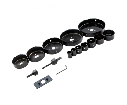 Набор кольцевых пил Matrix по дереву, 12 предметов, 19-127 мм Фотография_1