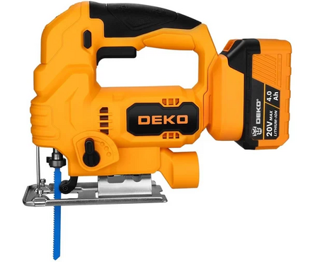 Лобзик 20 В 1х4.0 Ач 0-3000 об/мин, пропил 65 мм DKJS20E DEKO Фотография_1