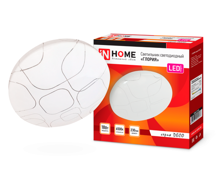 Светильник светодиодный 18 Вт Глория 230 В 6500 К 1170 лм 230 мм DECO IN HOME Фотография_1