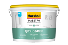 Краска ВД Marshall МАЭСТРО д/интерьера Классик BW 9 л