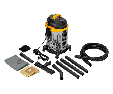 Пылесос строительный 1200 Вт, 15 л, шланг 2 м DENZEL Фотография_15