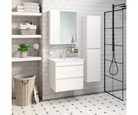 Шкаф зеркальный Манхэттен-65 белый Фотография_3