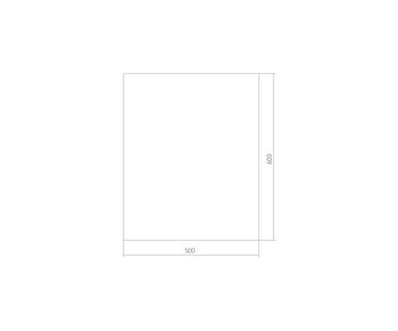 Зеркало 500х600 мм Прямоугольник б\полки MIXLINE Фотография_1