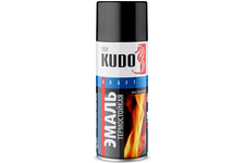 Аэрозольная краска черная термостойкая KUDO 520 мл