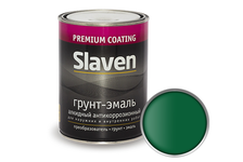 Грунт-эмаль по ржавчине 3 в 1 зелень хвойная SLAVEN 1,1 кг