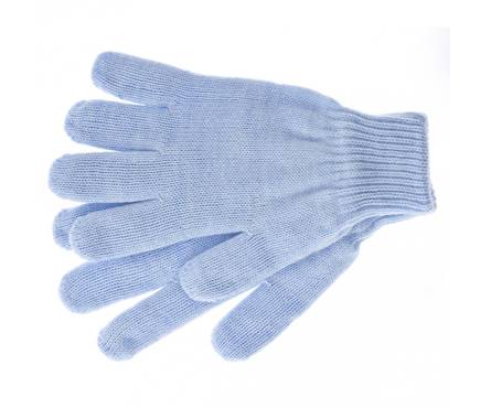 Перчатки трикотажные Сибртех, акрил, цвет: голубой, двойная манжета Фотография_0