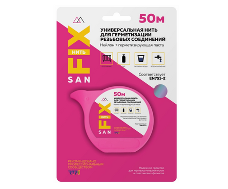 Нить для герметизации резьбы SANFIX (50 м) Фотография_0