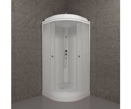 Душевая кабина полукруг 900x900x2175x4 мм низкий поддон Вельвет ТРИТОН Фотография_4