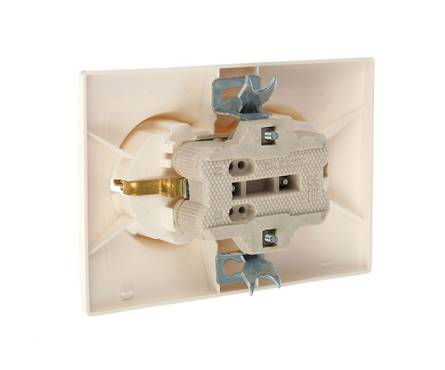 Розетка двойная TDM Таймыр 2-ая с/з белая, 16А, 250В Фотография_2