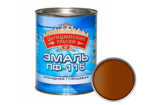 Эмаль Царицынские краски ПФ-115 универсальная, шоколад (1.9 кг) 