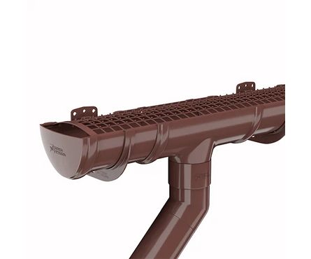 Труба водосточная ТехноНИКОЛЬ ПВХ коричневый (1.5 м) Фотография_1