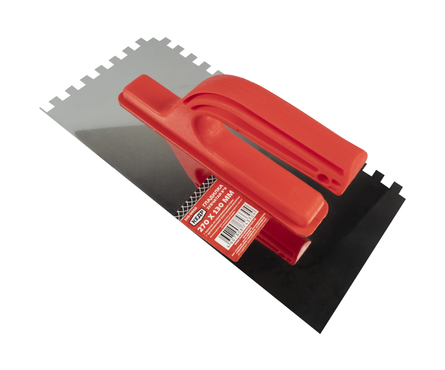 Гладилка Кедр пластмассовая ручка, 8х8 мм, 130х270 мм Фотография_1