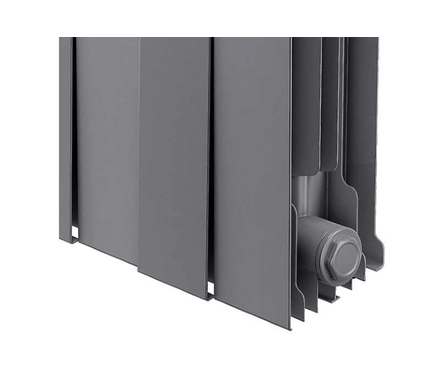 Радиатор биметаллический 300х100 мм 8 секций PianoForte серый Satin ROYAL THERMO Фотография_2