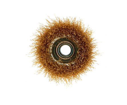Кордщетка для УШМ Matrix, М14, латунированная проволока, 75 мм Фотография_2