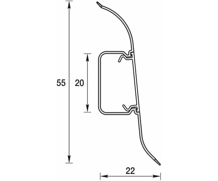 Плинтус ПВХ напольный 55х2200 мм Сосна золотистая 272 ИДЕАЛ Классик Фотография_1