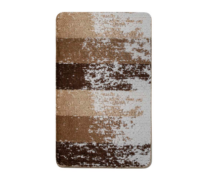 Коврик для ванной 50x80 см Silver коричневая зебра САНАКС Фотография_1
