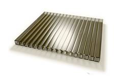 Поликарбонат сотовый Carboglass Кристалл 6000 / 2100 /4 мм, бронза