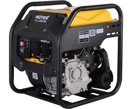 Генератор бензиновый 3.3 кВт 220В бак 7 л ручной стартер DN3700i HUTER Фотография_0