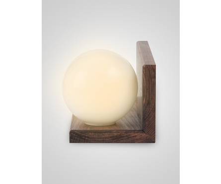 Светильник настенный Мелодия Света 6426-1W PR, Шар справа, стекло-дерево, палисандр,  Е27 Фотография_3