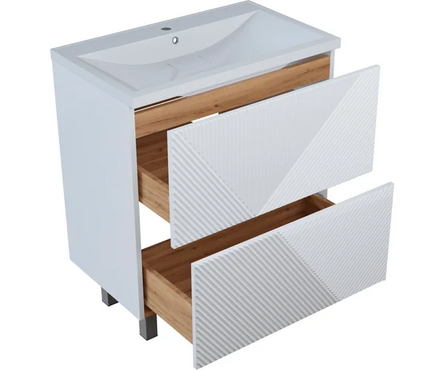 Тумба для ванной Вектор-75 с умывальником Нелли-75 Фотография_1