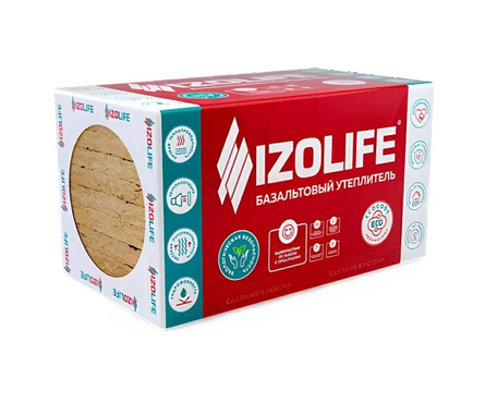 Утеплитель Минвата ИЗОЛАЙФ СТ пл 40 1200х600х50 мм (5.76 м²/0.288 м³/8 плит) Фотография_0