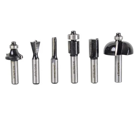 Набор фрез по дереву 6 шт хвостовик 8 мм кейс ВИХРЬ Фотография_3