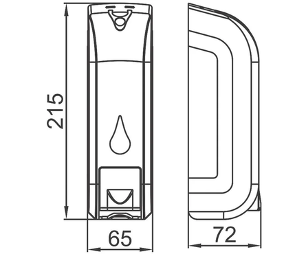 Дозатор для жидкого мыла настенный белый 350 мл 480W/L Ledeme Фотография_1